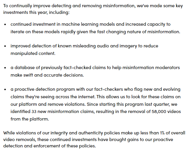 tiktok misinformation guidelines